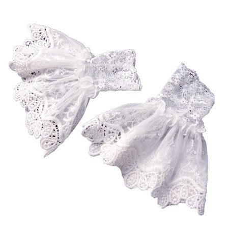 Dame Trøje Falske Ærmer Udhulet Hæklet Blonde Flæser Hornmanchetter Håndledsvarmere