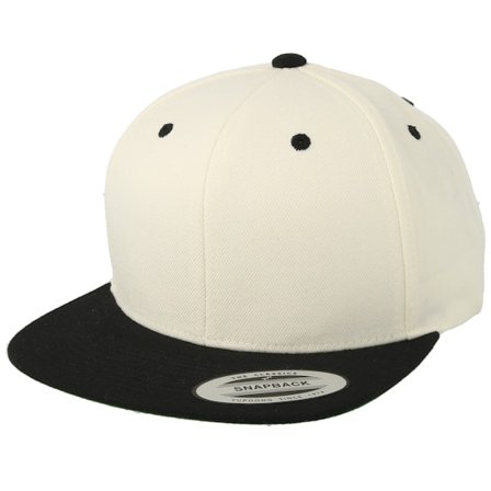 Yupoong - Negro snapback Gorra - Classic Natural/Black Snapback @ Hatstore