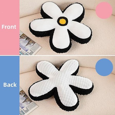 Ins Hot 50cm Comic Style Blomma Växt Plysch Kudde Fylld Svart Rosa Vit Brun Sittdyna Dekor Festrekvisita Till Soffa Present