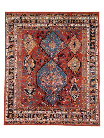 Dywan Kazak Fine 247X295 Ciemnoczerwony/Czarny (Wełna, Afganistan)