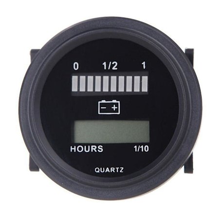 12V/24V/36V/48V/72V LED Digital Batteristatus Ladeindikator med Timeteller (FMY)