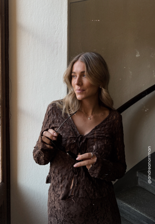 BUBBLEROOM Reversible Lace Cardigan Klær