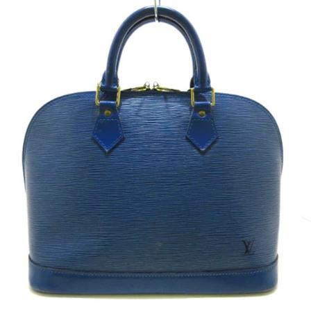 Louis Vuitton Vintage Pre-owned Leather Alma Tas , Blauw , Dames , Maat: ONE Size Vintage Tassen
