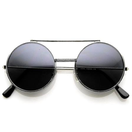 Limited Edition Farve Flip-up Linse Runde Cirkel Django Solbriller_dxm(Sort Røg)