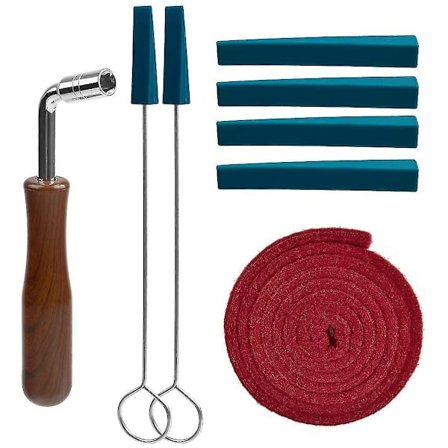 Piano Tuning Kit, Profesjonelt Piano Tuning Kit Inkludert Tuning Wrench Hammer, Temperament Strip, Mute Kit, Piano Diy Fixing Set (8 Pcs In Pack)