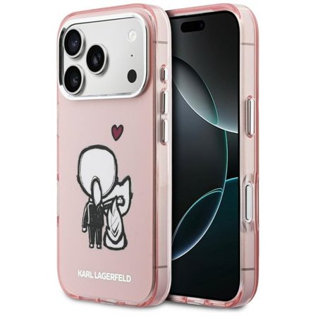Karl Lagerfeld Karl & Choupette MagSafe-etui for iPhone 17 Pro - Rosa