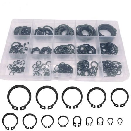 175 kpl Snap Ring -valikoima Ulkoinen lukkorengasnapsautus