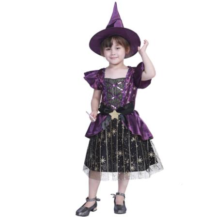 Flickans Häxdräkt För Halloween Kostymfest L