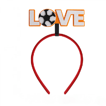 JUSTUP 4 st Qatar VM-huvudband Smycken Bar Club Fest Dekorationer Fotboll Trofé Hårband(LOVE)