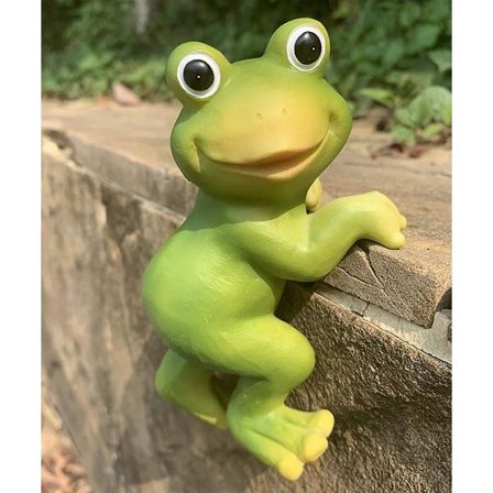 Indendørs/Udendørs Statue Hængende Frø, Have Mini Kunst Dekoration Figur Ornament til Plantepotte Hængende Veranda Terrasse Græs (Design A)