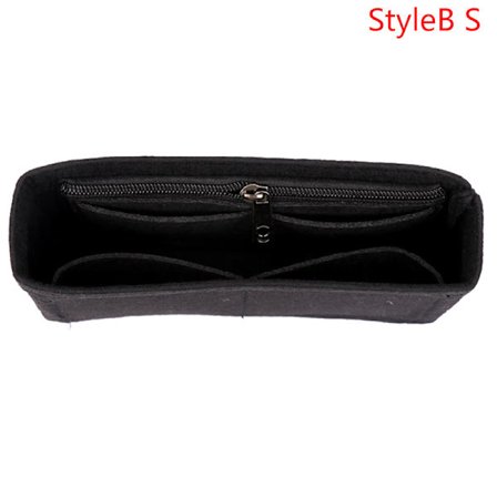 1:a Kvinnor Insert Bag Filt Tyg Handväska Organizer Bag Black StyleB S