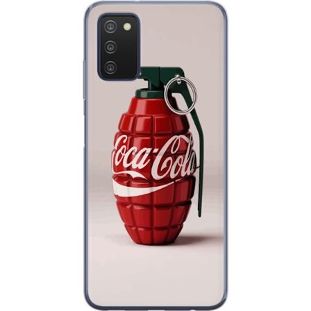 Kompatibelt Mobildeksel til Samsung Samsung Galaxy A03s Kunstnerisk illustrasjon av Coca Cola granateple i rødt og grønt, pop art inspirert motiv me