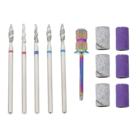 Professionell Nagelborr Set Nagelpoleringsborr Sortiment Nagelfil Lösnagelborttagningsverktyg Flickvänner Cylindrisk Omformning 1Set