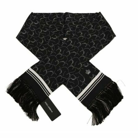 Dolce & Gabbana Silky Scarves svart, Herr Halsdukar, Herr, Storlek: ONE SIZE