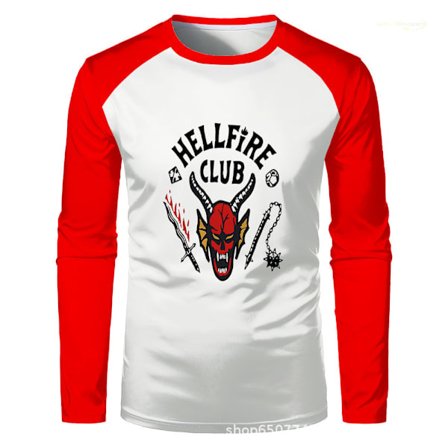 Stranger Things Langermet T-skjorte | Myk bomulls-tee | TV-serie Grafisk Topp for Fans*CXTX-041664*L CXTX-041664 L