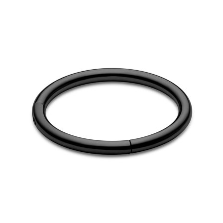 7 mm Black Surgical Steel Piercing Ring for Men - Ear piercing jewellery