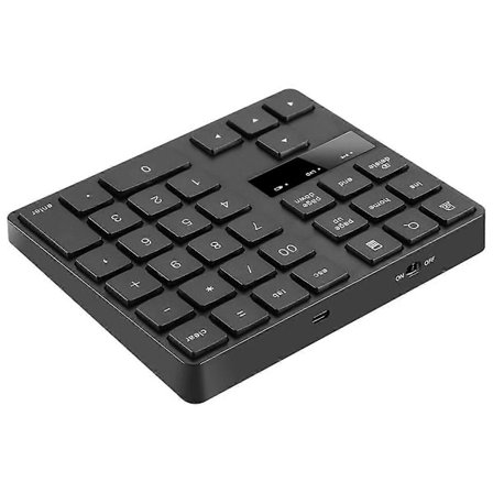 Ny 2.4G Trådløs Numerisk Tastatur Bærbar 35 Taster Finansiel Regnskab Kontor Tastatur Genopladelig Sort Tastatur