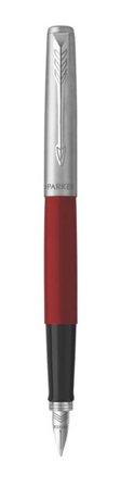 PARKER Jotter Fountain Pen Red/Stainless Steel Barrel Blue and Black Ink - 2096872