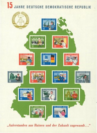 DDR - MICHEL blok 19 - Utakket helark - Postfrisk