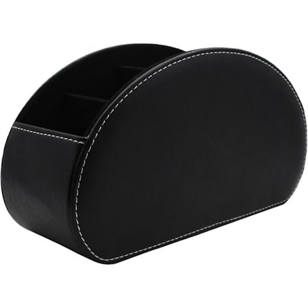 Multifunksjonell oppbevaringsboks i skinn til skrivebord, stasjonære artikler, smykker og fjernkontroll