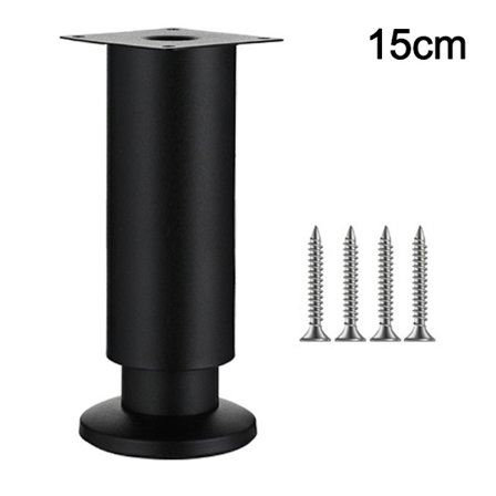 Støtteben Møbelben SVARTE 15CM