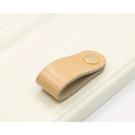 6 stk. lædergreb til skab i hudfarve