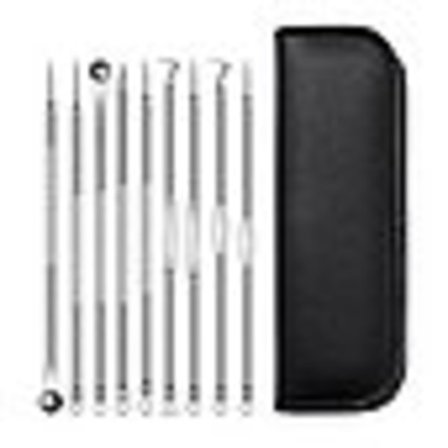 9 stk. Blackhead Remover, Komedonpresser Sæt, Rustfrit Stål Pletfjerner Værktøj, Blackhead Remover