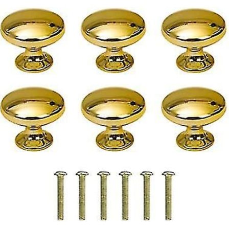 Møbelgreb i zinklegering, runde guldgreb til skabe og skuffer