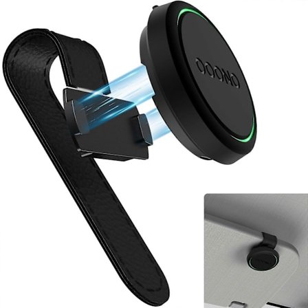 Magnetisk solskærmholder til bil til OOONO CO-Driver NO2, magnetisk læderholder til solskærm, kompatibel med OOONO NO2 fartkameravarsler