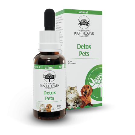 Australian Bush Flower Essences Detox Pets Cani/Gatti 30ml