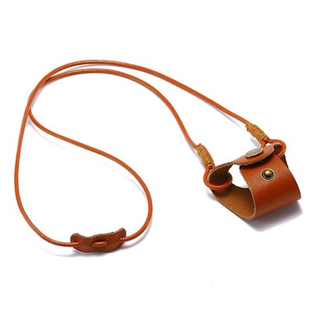 Brun blød læder brilleetui, læsebrilleetui til kvinder M