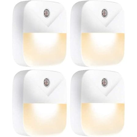 Nattlampa LED nattlampor Anslut till vägg - Super Smart Dusk to Dawn Sensor Aktiverad, Automatisk På & Av, Används för kök, badrum, hemförbättring