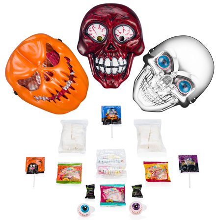 Luurankonaamio, mukana 175 g Karkkia