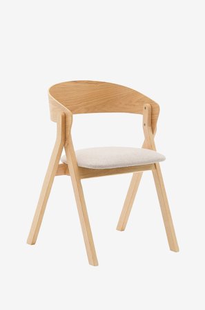 Kave Home - Spisebordsstol - godia 2-pak - Beige - Stole - Fra Homeroom