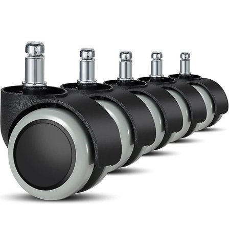 5-pak kontorstolhjul 11mm / 22mm erstatning hardt gulv for spillstoler, svingstoler, pr