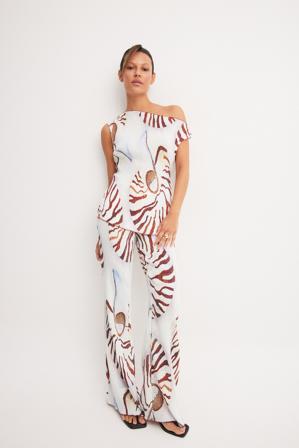 NA-KD ART Byxor med veck - Utsvängda byxor - Multicolor - EU 34