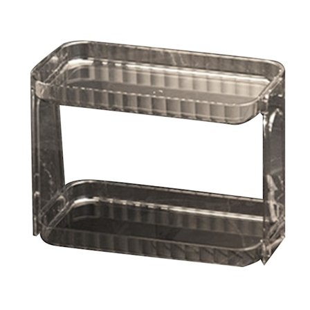 Opbevaringsreol til skrivebord, soveværelse, kosmetikopbevaring, badeværelse, køkken, transparent dobbelt L WUU