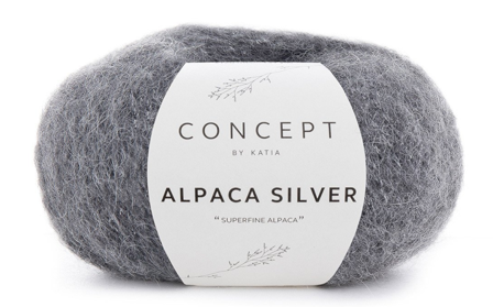 Katia Alpaca-Silver Mørk-Grå-Silver 256, 25g