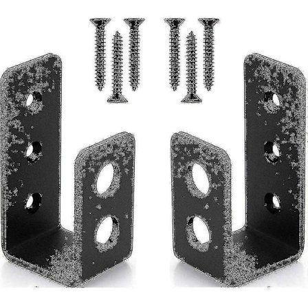 Pakke med robuste ståldørbeslag til 2x4 dør, U-formet sikkerhedsstang