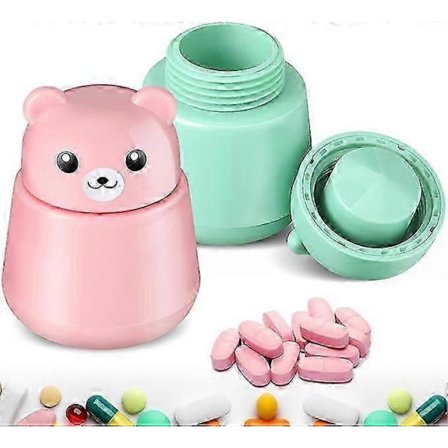 2 Delar Pillermortel Kvarn Stor Rese Pillerbehållare Krossar Piller Pillerdelare för Stora Piller