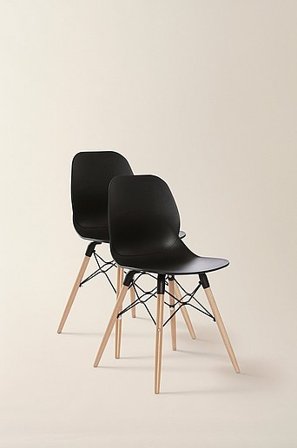 Jotex - Set Van 2 Stoelen Zwart Zwart - VARBERG - Koop Eetkamerstoelen & keukenstoelen bij Jotex
