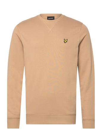 Crew Neck Sweatshirt Sweat-shirt Genser Beige Lyle & Scott*Betinget Tilbud