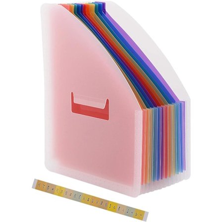 1 st 13 fack A4-mapp - Expanderbar pappersmapp, studentpappersmapp (vit)