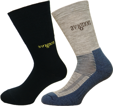 Avignon Terry & Liner Merino Sock 2-pack