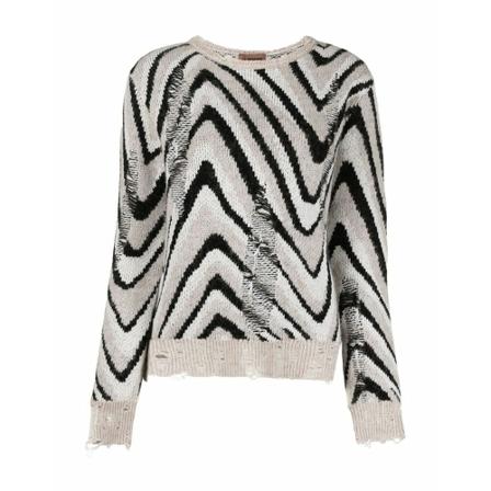Missoni, Round-neck Knitwear Beige, Dames, Maat:M,alpaca