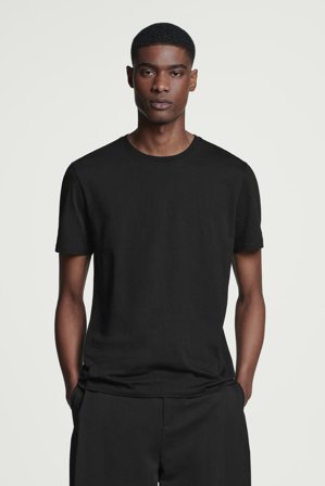 COS Men's Regular Cotton T-Shirt in Black