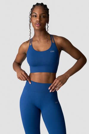 Ribbed Define Seamless Sports Bra Dark Navy