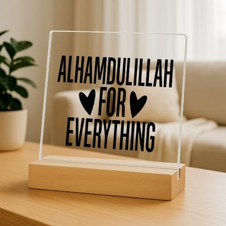 2D Flad, Islamisk Arabisk Kalligrafi Akryl Plade, gaver til jul, Thanksgiving, Lærerdag, Mors Dag, pensionering