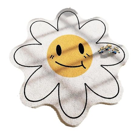 Söt Badmatta Smiley Ansikte Matta Badrumsmatta Solros
