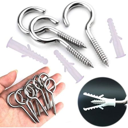 10 stk. Skrueøjeskrue, Rustfrit Stål Skrueøje Krog, med